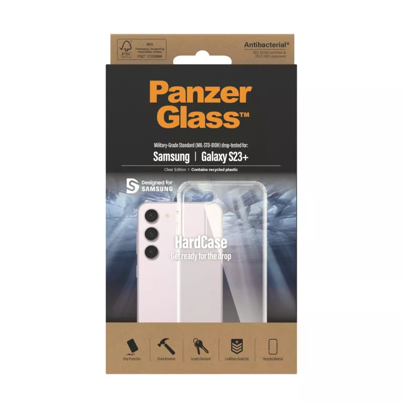 PanzerGlass ® HardCase Transparent Samsung Galaxy S23+, Cover, Samsung, Samsung - Galaxy S23+, Transparent
