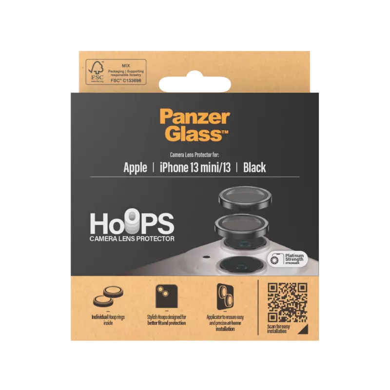 PanzerGlass Hoops Kamera-Linsenschutz iPhone 13 mini 13 Schwarz Kratzfest