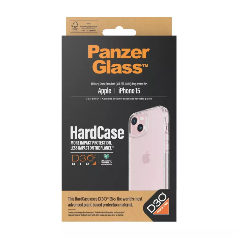 PanzerGlass® HardCase Transparent mit D3O® iPhone 15