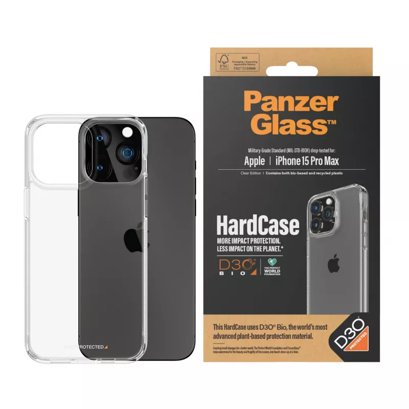 PanzerGlass® HardCase Transparent mit D3O® iPhone 15 Pro Max