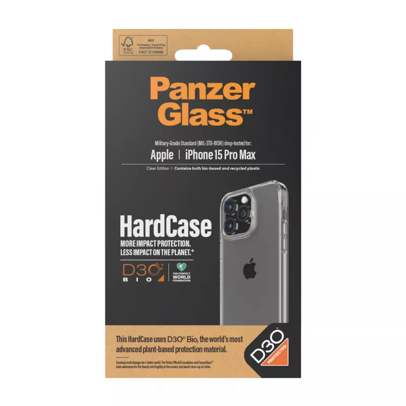 PanzerGlass® HardCase Transparent mit D3O® iPhone 15 Pro Max