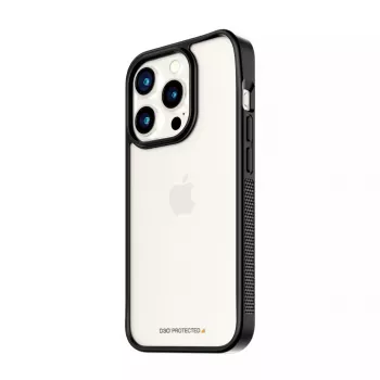 PanzerGlass ® ClearCase Transparent mit schwarzem Rahmen & D3O® für iPhone 15 Pro
