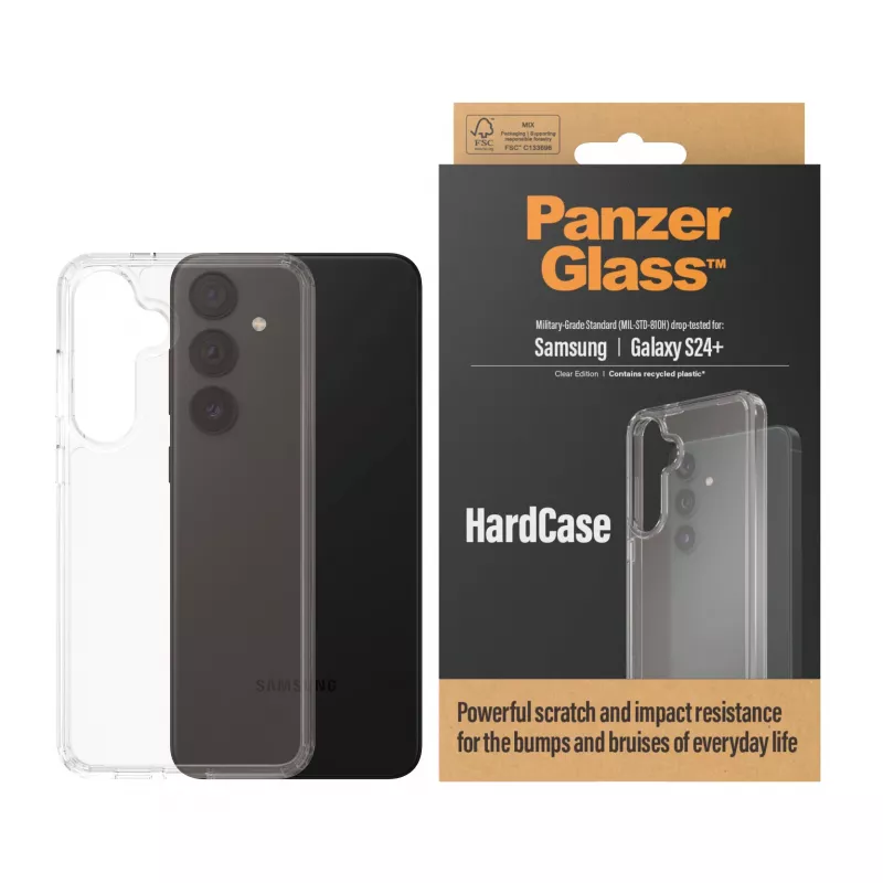 PanzerGlass ® HardCase Transparent Samsung Galaxy S24+, Cover, Samsung, Samsung - Galaxy S24 Plus, Transparent