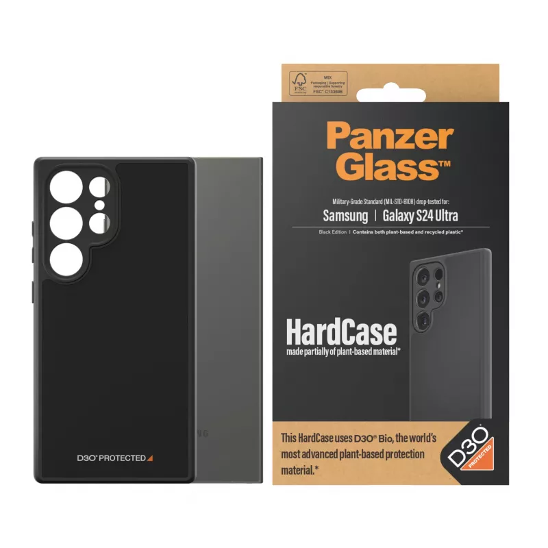 PanzerGlass ® HardCase Schwarz mit D3O® Samsung Galaxy S24 Ultra