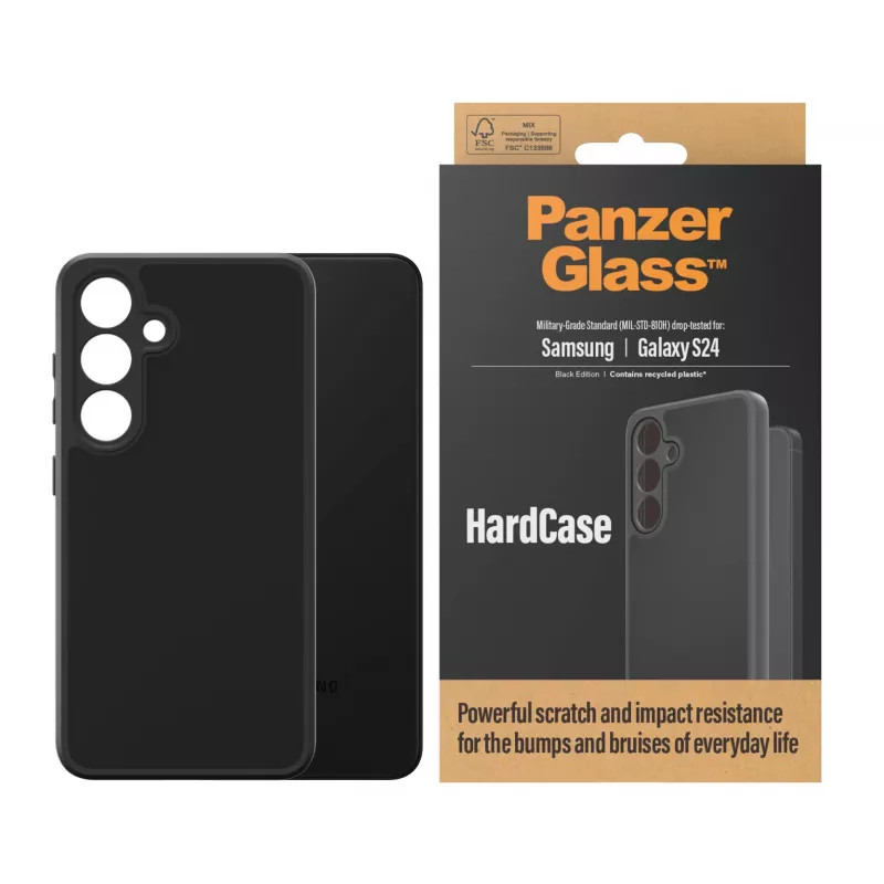 PanzerGlass ® HardCase Schwarz Samsung Galaxy S24, Cover, Samsung, Samsung - Galaxy S24, Schwarz