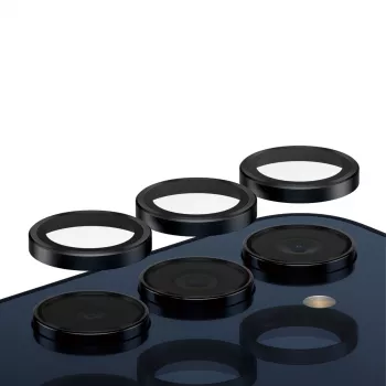 Kamera-Objektivschutz PanzerGlass Hoops für Samsung Galaxy A35 5G, gehärtetes Glas, schwarzer Rahmen