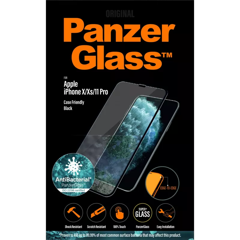 PanzerGlass ® Displayschutzfolie iPhone 11 Pro | Xs | X | Edge-to-Edge