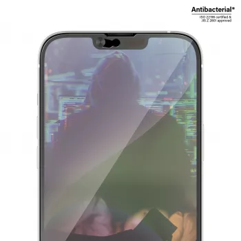 Klare Displayschutzfolie PanzerGlass CamSlider für Apple iPhone 14 Plus / 13 Pro Max, 6,68 Zoll, gehärtetes Glas, PET, antibakteriell