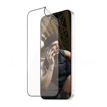 PanzerGlass ® ECO MATRIX Displayschutzfolie mit D3O® iPhone 15 Pro | Ultrabreite Passform mit AlignerKit