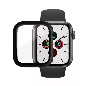 Bildschirmschutz PanzerGlass Full Body für Apple Watch Series 4/5/6/SE 40 mm – Schwarz, 29,8 × 35,1 × 0,43 mm