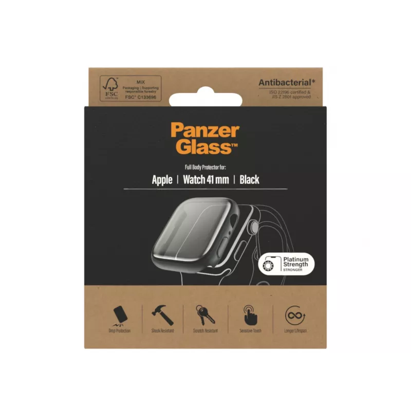 PanzerGlass® Full-Body-Hülle Apple Watch Series 9 | 8 | 7 | 41mm | Schwarz