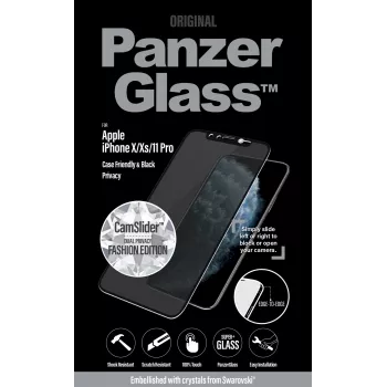 PanzerGlass® Sichtschutz-Displayschutz iPhone 11 Pro | Verziert mit Swarovski®-Kristallen | Randlos