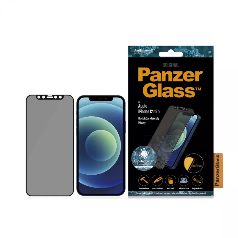 PanzerGlass ® Sichtschutz-Displayschutzfolie iPhone 12 Mini | Edge-to-Edge