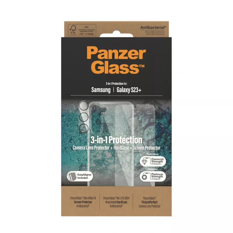 PanzerGlass Booklet Case für iPhone 14 Pro 6,1″ — schützende Folio-Hülle, schwarz/weiß