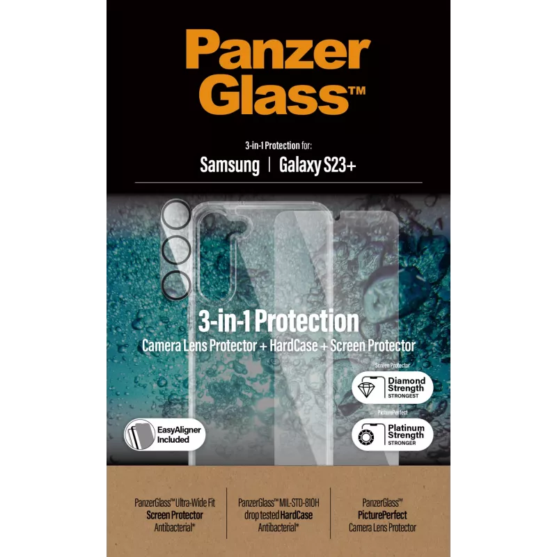 PanzerGlass Booklet Case für iPhone 14 Pro 6,1″ — schützende Folio-Hülle, schwarz/weiß