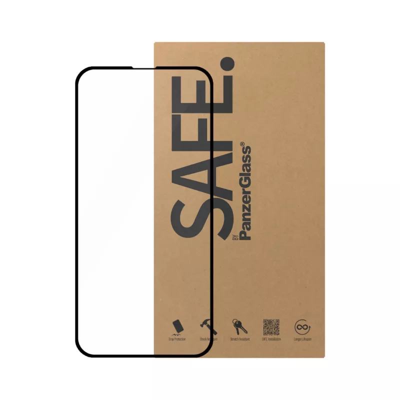 PanzerGlass SAFE. by ® Displayschutz iPhone 14 | 13 | 13 Pro | Ultra-Wide Fit | BULK