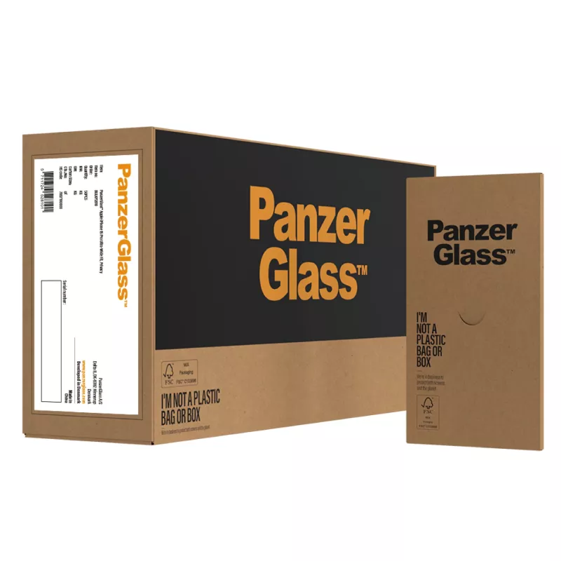 PanzerGlass® Sichtschutz-Displayschutzfolie iPhone 15 Pro | Ultra-Wide Fit mit EasyAligner | Bulk
