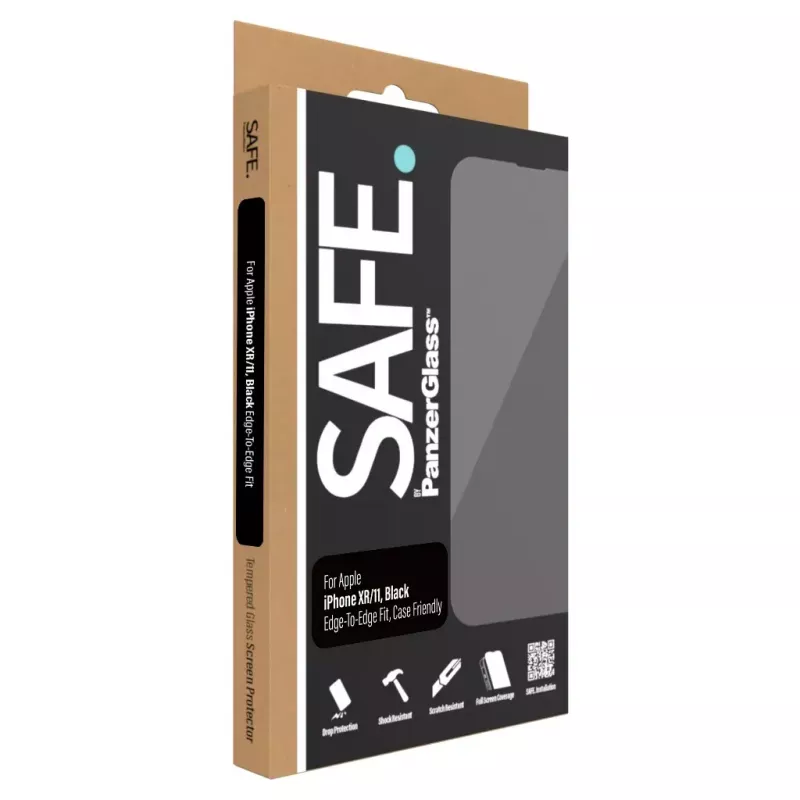 PanzerGlass SAFE. by ® Apple iPhone 11 XR Displayschutzfolie Edge-to-Edge kratz- und stoßfest