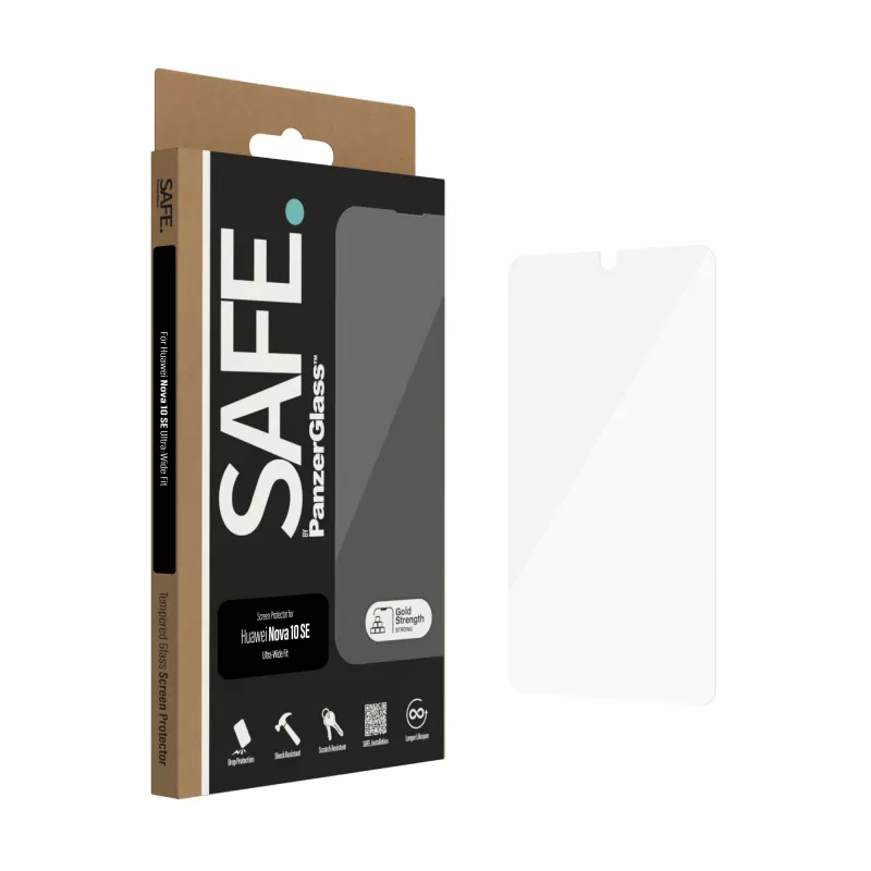 PanzerGlass SAFE. by ® Displayschutz Huawei Nova 10 SE | Ultra-Wide Fit