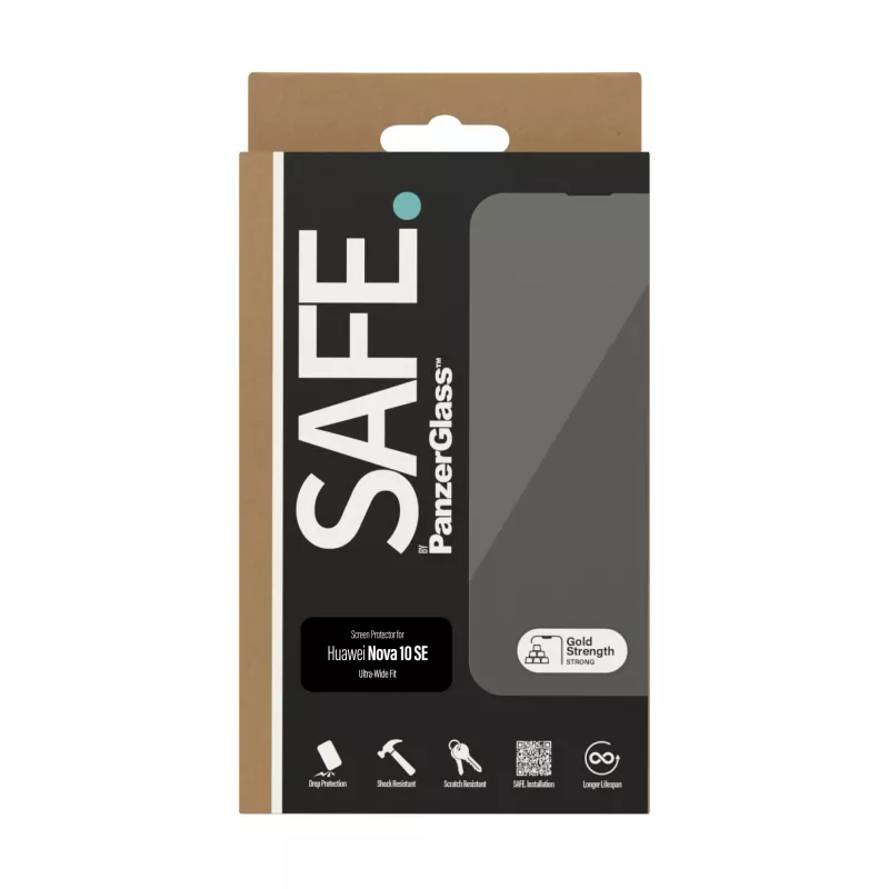 PanzerGlass SAFE. by ® Displayschutz Huawei Nova 10 SE | Ultra-Wide Fit