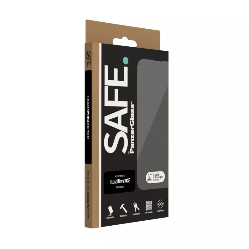 PanzerGlass SAFE. by ® Displayschutz Huawei Nova 10 SE | Ultra-Wide Fit