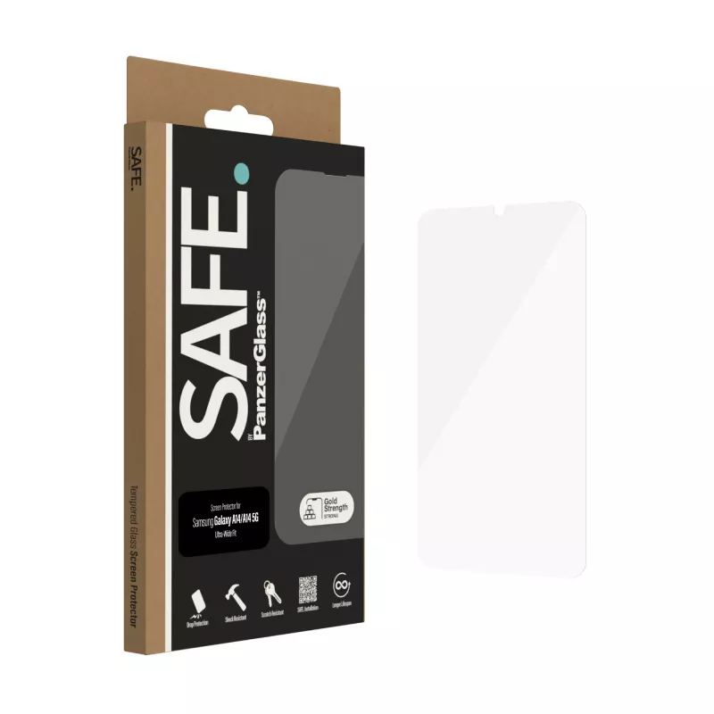 PanzerGlass SAFE. by ® Displayschutzfolie Samsung Galaxy A14 | A14 5G | Ultra-Wide Fit