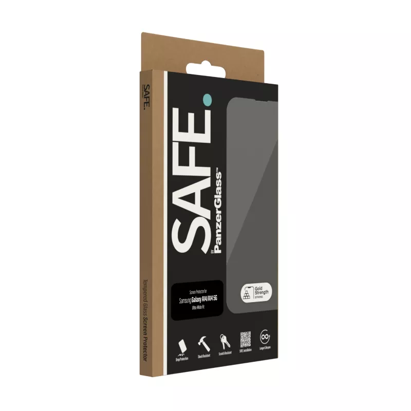 PanzerGlass SAFE. by ® Displayschutzfolie Samsung Galaxy A14 | A14 5G | Ultra-Wide Fit