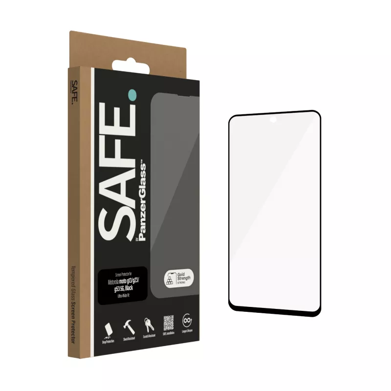 PanzerGlass SAFE. by ® Displayschutzfolie Motorola moto g13 | g23 | g53 5G | Ultra-Wide Fit