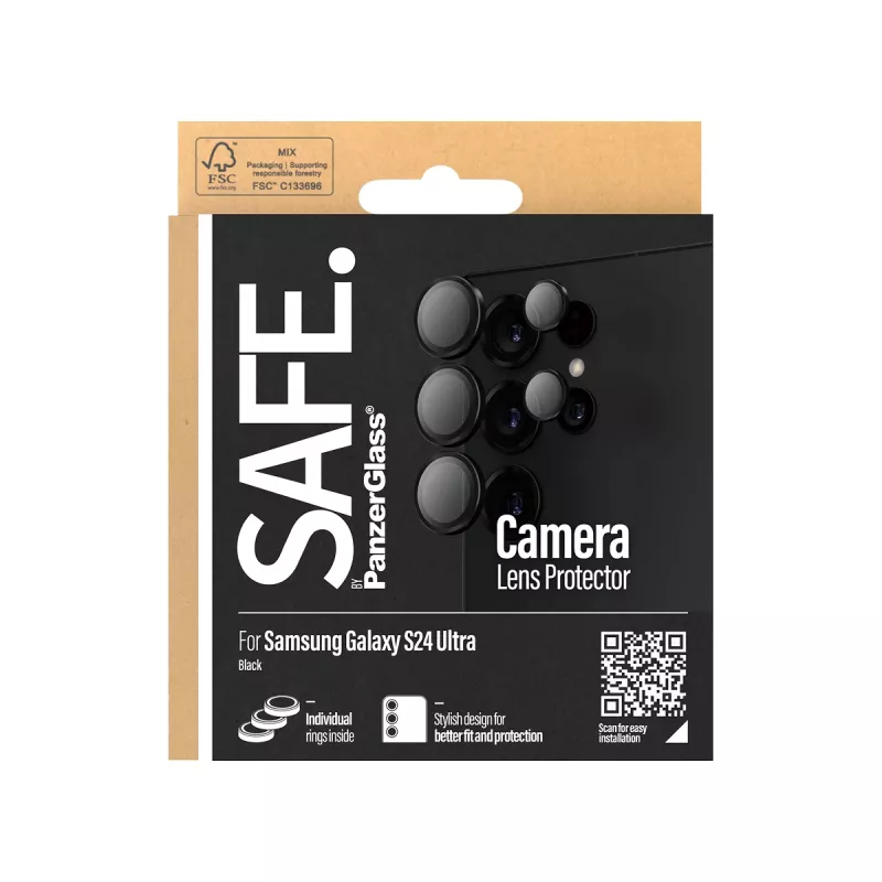 Kameraobjektivschutz PanzerGlass SAFE Samsung Galaxy S24 Ultra Schwarz Kratzfest Stoßfest