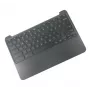 Laptop-Gehäusebasis mit nordischer Tastatur HP 917442-DH1 für HP Chromebook 11 G5, schwarz