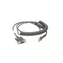 Zebra CBA-R46-C09ZBR serielles Kabel Schwarz 2,8 m RS232 DB9