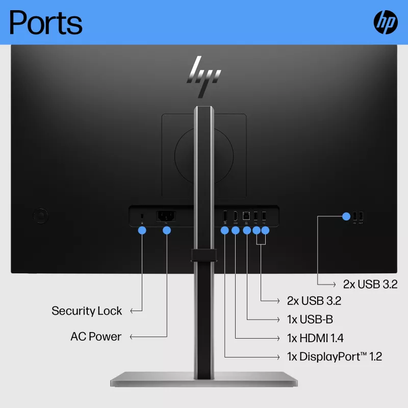 Monitor HP E27 G5 27 Zoll Full HD LCD 1920 x 1080