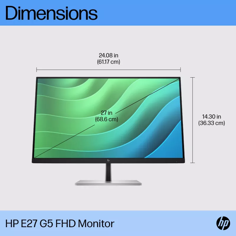 Monitor HP E27 G5 27 Zoll Full HD LCD 1920 x 1080