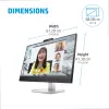 HP E27m G4 QHD USB-C Konferenzmonitor Computermonitor 68,6 cm (27 Zoll) 2560 x 1440 Pixel Quad HD LCD Schwarz, Silber