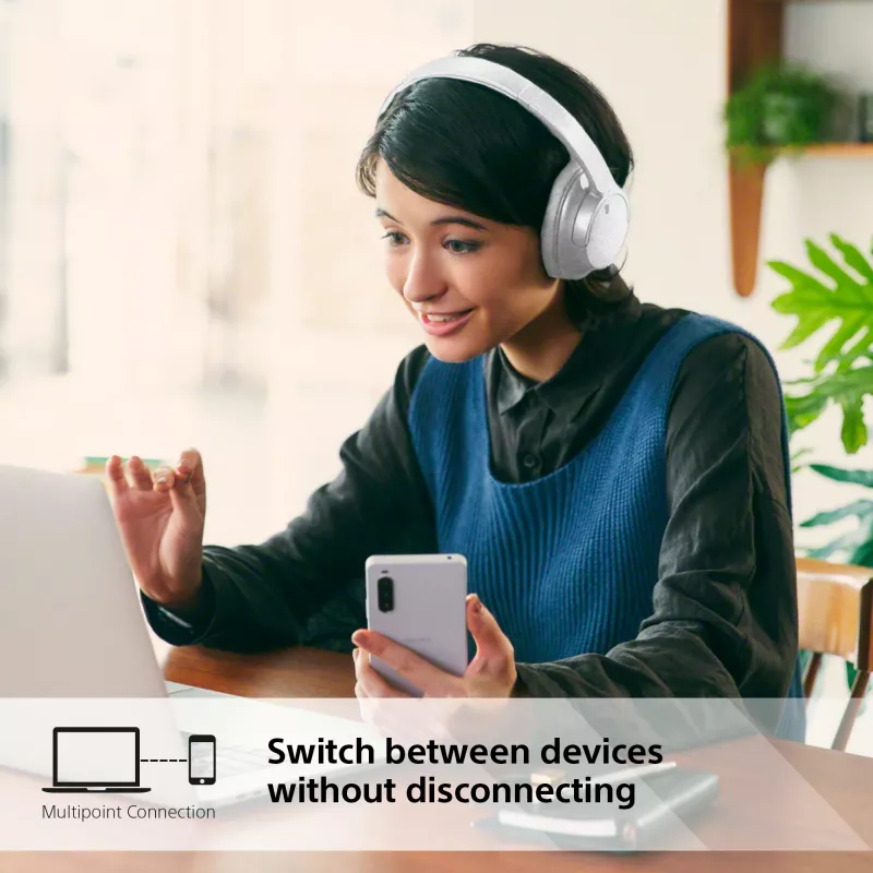 Sony WH-CH720 Headset Kabelgebunden & Kabellos Kopfbügel Anrufe/Musik USB Type-C Bluetooth Weiß
