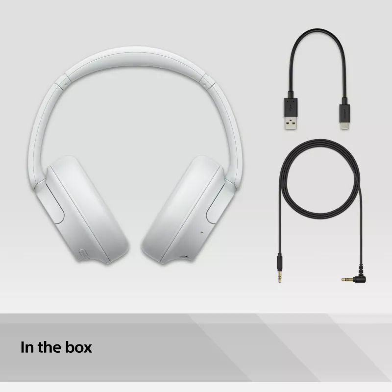 Sony WH-CH720 Headset Kabelgebunden & Kabellos Kopfbügel Anrufe/Musik USB Type-C Bluetooth Weiß