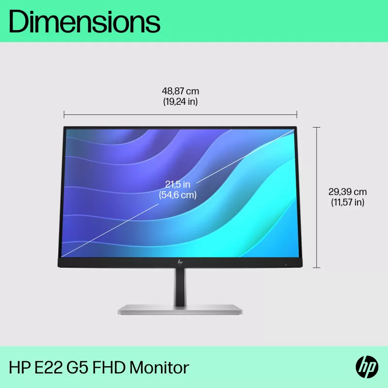 Monitor HP E-Series E22 G5 21,5 Zoll Full HD LCD 1920x1080