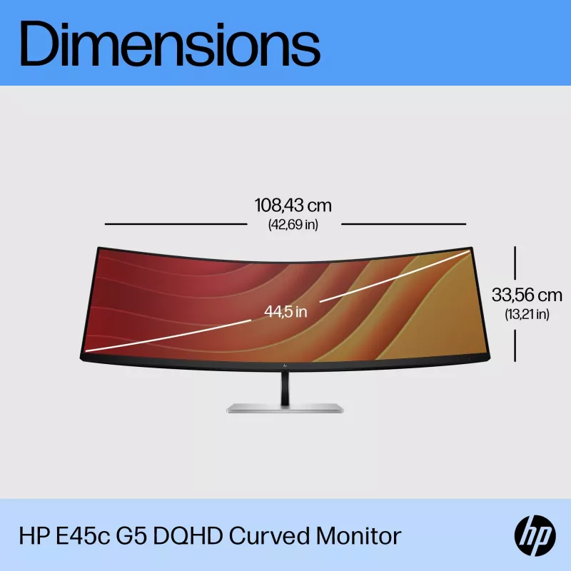 Monitor HP E45c G5 45 Zoll Curved Display LCD DQHD Auflösung