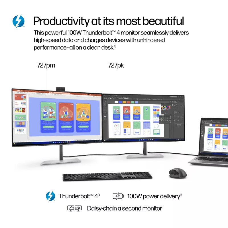 HP Series 7 Pro 27 Zoll 4K Thunderbolt 4 Monitor – 727pk