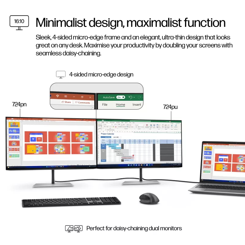 HP Series 7 Pro 24 Zoll WUXGA Monitor – 724pn PVC-frei