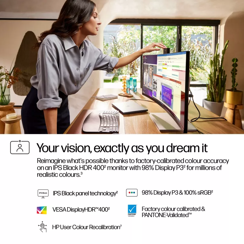 HP Series 7 Pro 34 Zoll WQHD Konferenzmonitor IPS LCD 3440 x 1440
