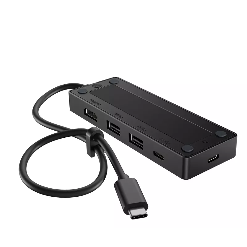 USB-C Travel Hub G3 — HP, USB-3.2-Gen-2-Typ-C-Host, HDMI, USB-A, PD bis zu 65 W, 116×41,9×14,5 mm