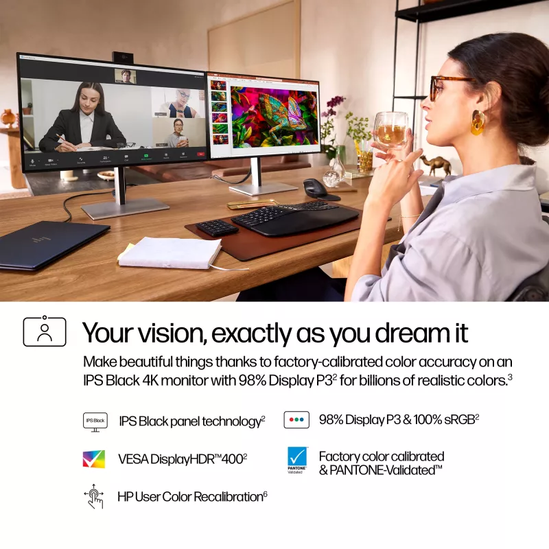 HP Series 7 Pro 27 Zoll 4K Conferencing Monitor - 727pm