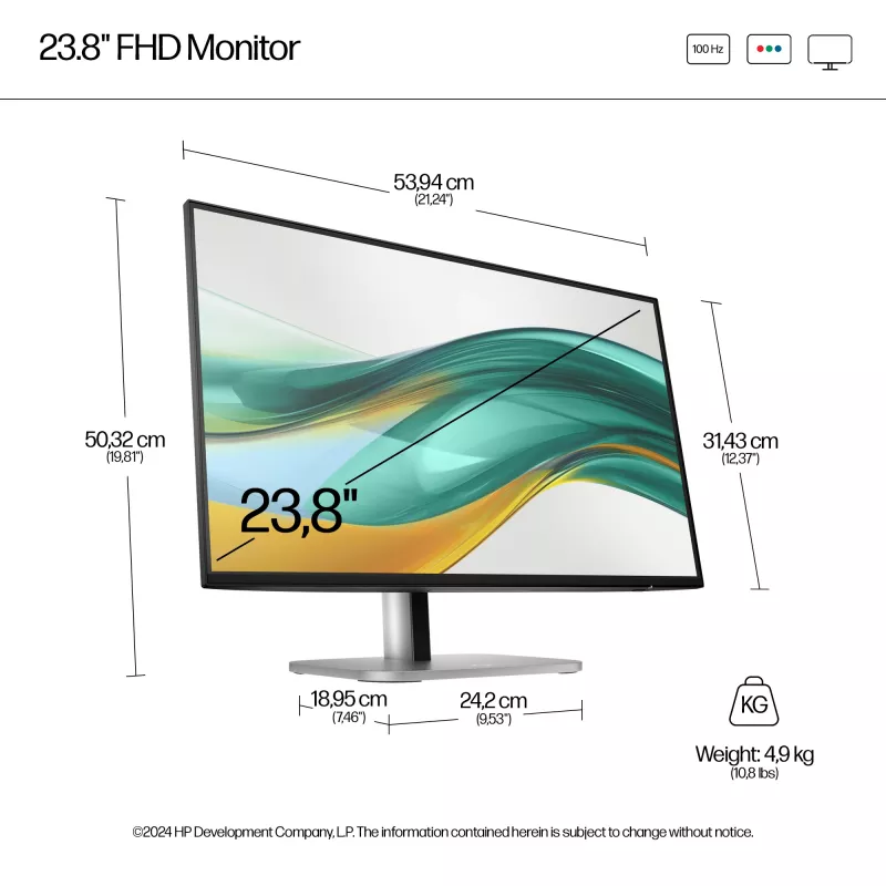 HP Series 5 Pro 60.5 cm (23.8 Zoll) FHD Monitor ohne Standfuß - 524pf