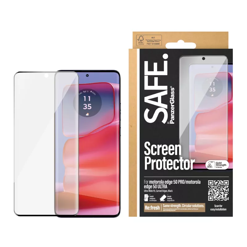 PanzerGlass SAFE. by ® Displayschutzfolie Motorola edge 50 Pro | Ultra | Ultra-Wide Fit