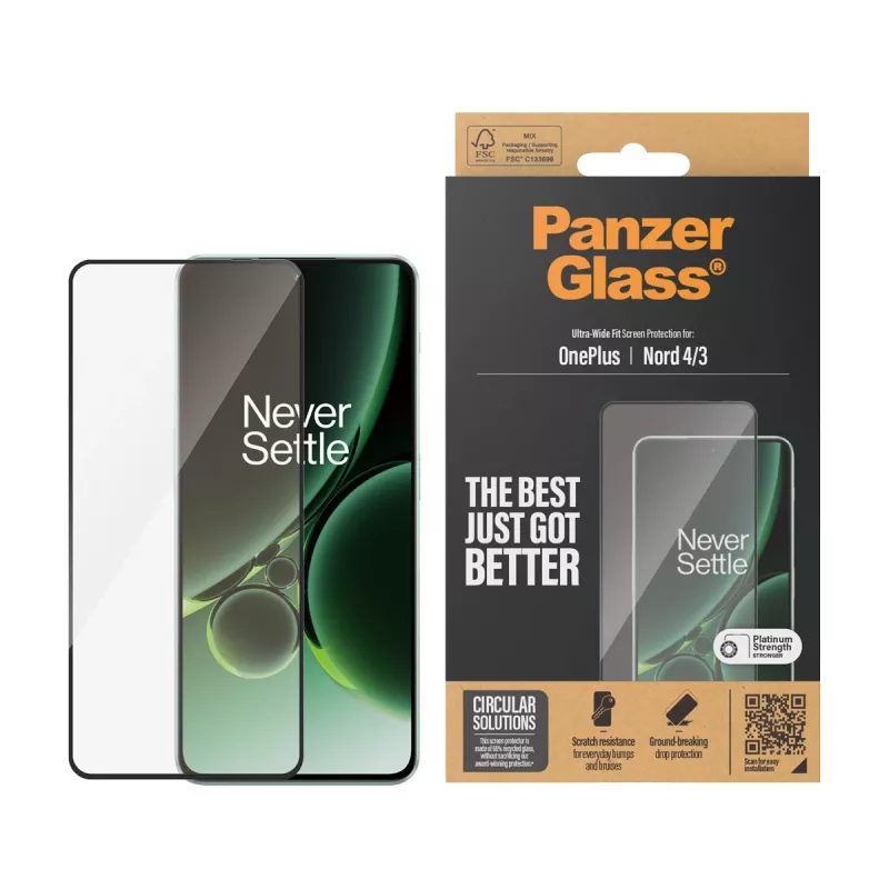 PanzerGlass® Displayschutzfolie OnePlus Nord 4 | 3 | Ultra-Wide Fit