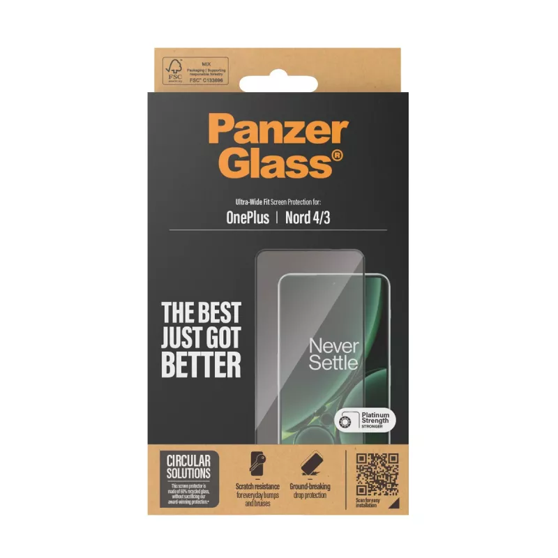 PanzerGlass® Displayschutzfolie OnePlus Nord 4 | 3 | Ultra-Wide Fit