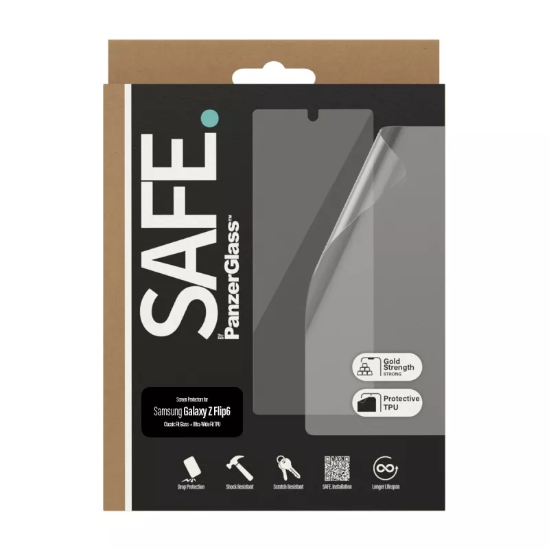 PanzerGlass SAFE. by ® Displayschutz Samsung Galaxy Z Flip6 | Glas & Folie