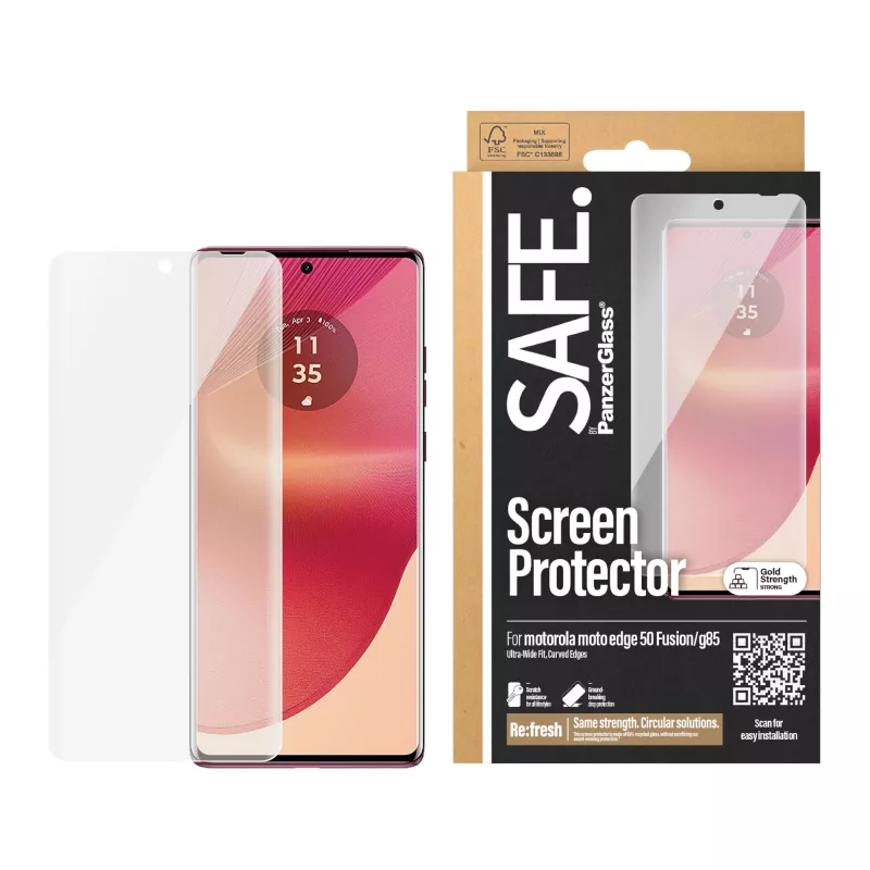 PanzerGlass SAFE. by ® Displayschutzfolie Motorola Moto edge 50 Fusion | G85 |Ultra-Wide Fit