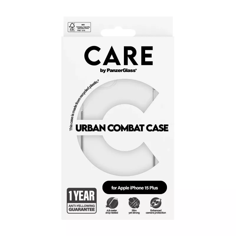 PanzerGlass CARE™ by ® Urban Combat Hülle Transparent iPhone 15 Plus